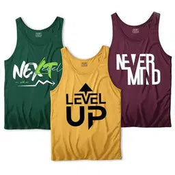 Men's Printed Sando Tanks For Men's, Pack of 3 (Pain)