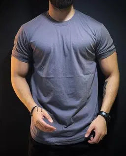 Men's Plain Jersey T-Shirt - 1 Pc Round Neck Tee