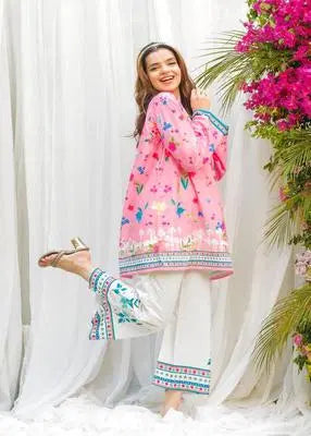 2 Pcs Women's Stitched Printed Co-Ord Set
